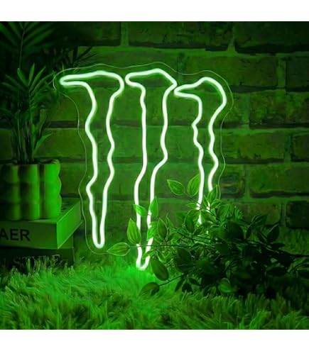 Green Monster Neon Signs Monster Claw Scratch Marks Neon Lights